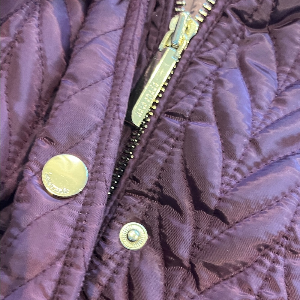 Kate Spade Mulberry Quilted Hooded Coat, size small - Picture 3 of 7